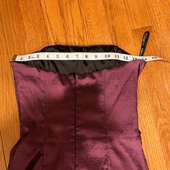 Jessica McClintock Burgundy Strapless Vintage Cocktail Party Dress- Runs Small - Picture 7 of 9